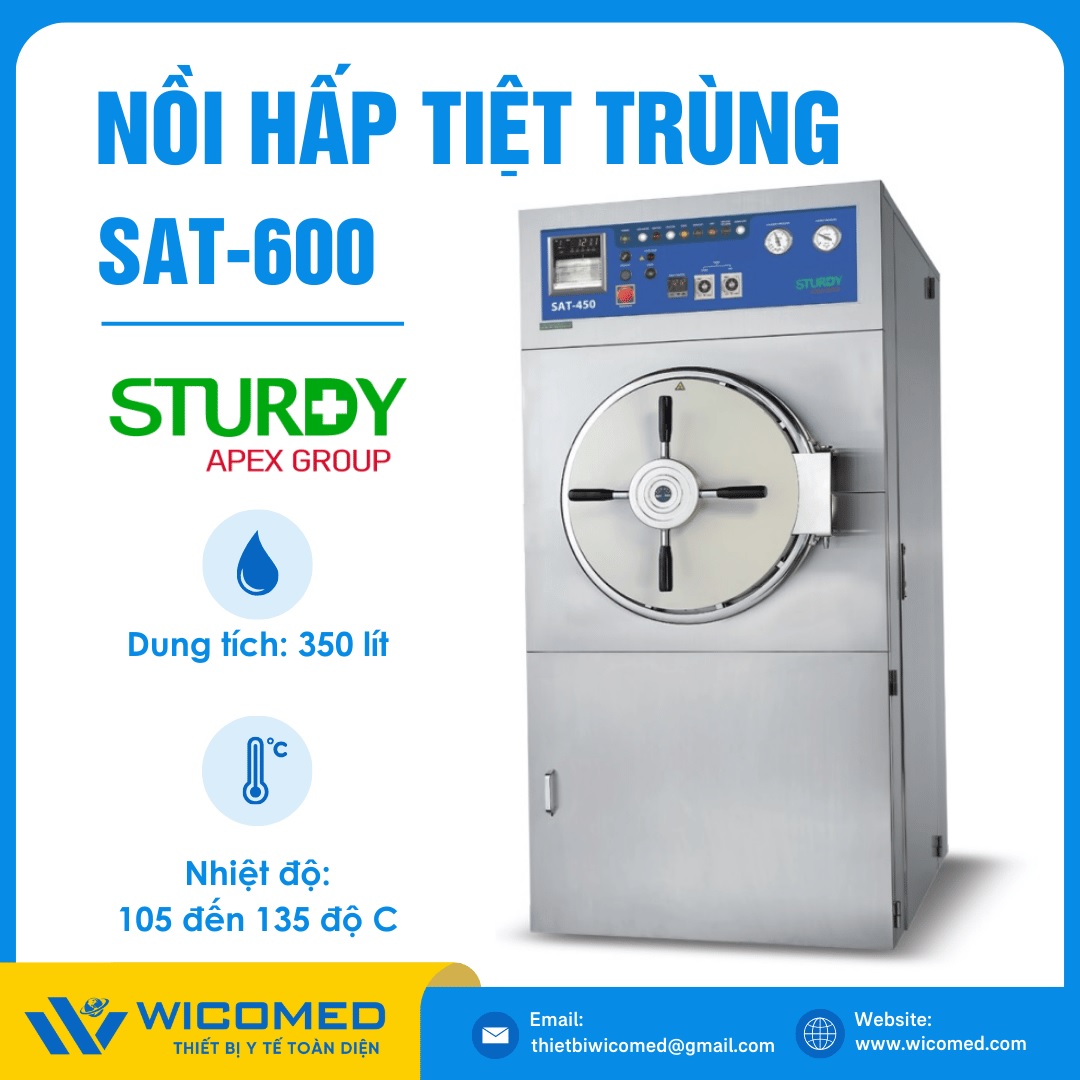 Nồi hấp tiệt trùng buồng tròn Sturdy SAT-600
