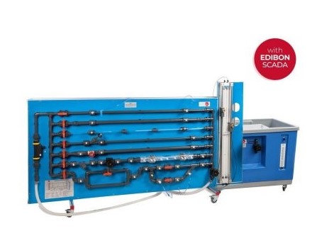 Thiết bị đo ma sát chất lỏng trong ống điều khiển bằng máy tính, kèm bệ thủy lực