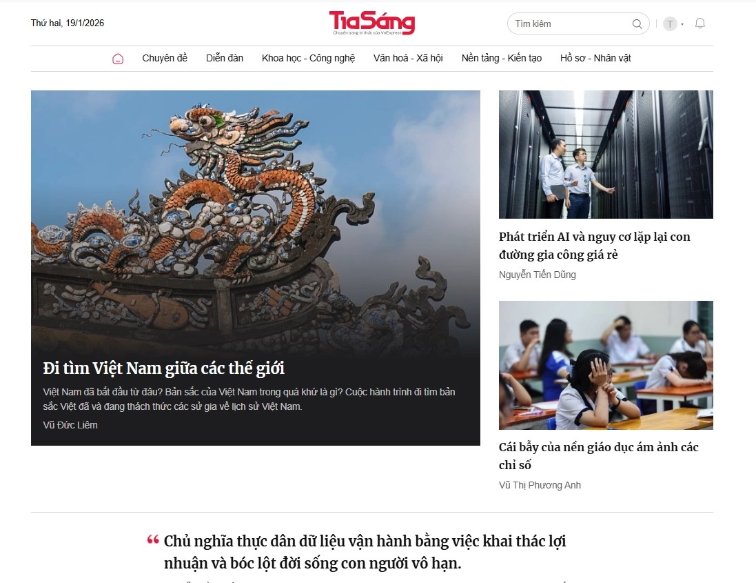 Ra mắt 'dòng chảy tri thức' Tia Sáng trên VnExpress